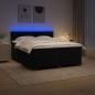 Preview: Boxspringbett mit Matratze und LED Schwarz 160 x 200 cm Samt