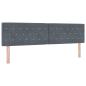 Preview: Boxspringbett mit Matratze und LED Dunkelgrau 180 x 200 cm Samt