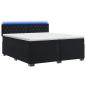 Preview: Boxspringbett mit Matratze und LED Schwarz 200 x 200 cm Samt