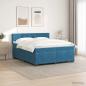 Preview: Boxspringbett mit Matratze und LED Blau 200 x 200 cm Samt