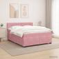 Preview: ARDEBO.de - Boxspringbett mit Matratze und LED Rosa 200 x 200 cm Samt