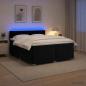 Preview: ARDEBO.de - Boxspringbett mit Matratze und LED Schwarz 200 x 200 cm Samt