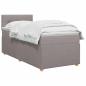 Preview: Boxspringbett mit Matratze mit Kopfteil Taupe 80 x 200 cm Stoff