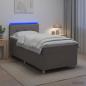 Preview: Boxspringbett mit Matratze mit Kopfteil Taupe 80 x 200 cm Stoff