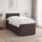 Preview: ARDEBO.de - Boxspringbett mit Matratze Dunkelbraun 80 x 200 cm Stoff