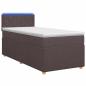Preview: Boxspringbett mit Matratze Dunkelbraun 80 x 200 cm Stoff
