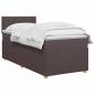 Preview: Boxspringbett mit Matratze Dunkelbraun 80 x 200 cm Stoff