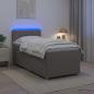 Preview: Boxspringbett mit Matratze mit Kopfteil Taupe 80 x 200 cm Stoff