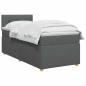 Preview: Boxspringbett mit Matratze Dunkelgrau 100 x 200 cm Stoff