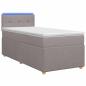 Preview: Boxspringbett mit Matratze Taupe 100 x 200 cm Stoff