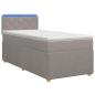 Preview: Boxspringbett mit Matratze Taupe 100 x 200 cm Stoff