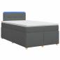 Preview: Boxspringbett mit Matratze Dunkelgrau 120 x 190 cm Stoff