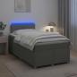 Preview: ARDEBO.de - Boxspringbett mit Matratze Hellgrau 120 x 190 cm Stoff