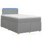 Preview: Boxspringbett mit Matratze Hellgrau 120 x 190 cm Stoff