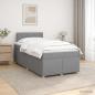 Preview: Boxspringbett mit Matratze Hellgrau 120 x 190 cm Stoff