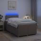 Preview: ARDEBO.de - Boxspringbett mit Matratze Taupe 120 x 190 cm Stoff