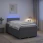 Preview: ARDEBO.de - Boxspringbett mit Matratze Hellgrau 120 x 200 cm Stoff