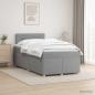 Preview: Boxspringbett mit Matratze Hellgrau 120 x 200 cm Stoff