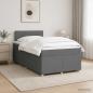 Preview: ARDEBO.de - Boxspringbett mit Matratze Dunkelgrau 120 x 200 cm Stoff