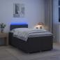 Preview: Boxspringbett mit Matratze Dunkelgrau 120 x 200 cm Stoff