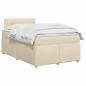 Preview: Boxspringbett mit Matratze Creme 120 x 200 cm Stoff