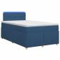 Preview: Boxspringbett mit Matratze mit Kopfteil Blau 120 x 200 cm Stoff