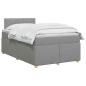 Preview: Boxspringbett mit Matratze Hellgrau 120 x 200 cm Stoff