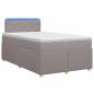 Preview: Boxspringbett mit Matratze Taupe 120 x 200 cm Stoff