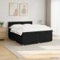 Preview: Boxspringbett mit Matratze Schwarz 140 x 190 cm Stoff