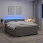 Preview: ARDEBO.de - Boxspringbett mit Matratze Hellgrau 160 x 200 cm Stoff