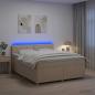 Preview: ARDEBO.de - Boxspringbett mit Matratze Creme 160 x 200 cm Stoff