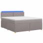 Preview: Boxspringbett mit Matratze Taupe 180 x 200 cm Stoff