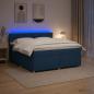 Preview: Boxspringbett mit Matratze mit Kopfteil Blau 180 x 200 cm Stoff