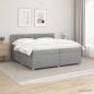 Preview: Boxspringbett mit Matratze Hellgrau 200 x 200 cm Stoff