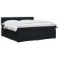 Preview: Boxspringbett mit Matratze Schwarz 200 x 200 cm Stoff