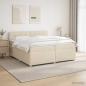 Preview: Boxspringbett mit Matratze Creme 200 x 200 cm Stoff