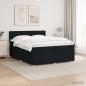 Preview: ARDEBO.de - Boxspringbett mit Matratze Schwarz 200 x 200 cm Stoff