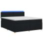 Preview: Boxspringbett mit Matratze Schwarz 200 x 200 cm Stoff