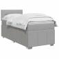 Preview: Boxspringbett mit Matratze Hellgrau 80 x 200 cm Stoff