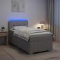 Preview: Boxspringbett mit Matratze Hellgrau 80 x 200 cm Stoff