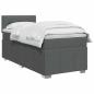Preview: Boxspringbett mit Matratze Dunkelgrau 80 x 200 cm Stoff