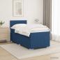 Preview: ARDEBO.de - Boxspringbett mit Matratze mit Kopfteil Blau 90 x 200 cm Stoff