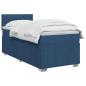 Preview: Boxspringbett mit Matratze mit Kopfteil Blau 90 x 200 cm Stoff