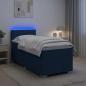 Preview: Boxspringbett mit Matratze mit Kopfteil Blau 90 x 200 cm Stoff