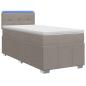 Preview: Boxspringbett mit Matratze Taupe 100 x 200 cm Stoff