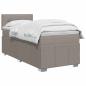 Preview: Boxspringbett mit Matratze Taupe 100 x 200 cm Stoff