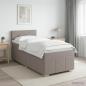 Preview: Boxspringbett mit Matratze Taupe 100 x 200 cm Stoff