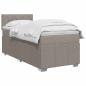 Preview: Boxspringbett mit Matratze Taupe 100 x 200 cm Stoff