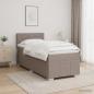 Preview: Boxspringbett mit Matratze Taupe 100 x 200 cm Stoff