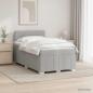 Preview: ARDEBO.de - Boxspringbett mit Matratze Hellgrau 120 x 190 cm Stoff